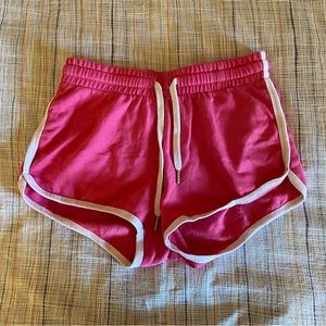 Pink and white cotton shorts